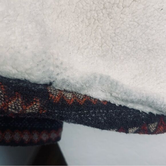 Civil Society Wool Blend Jacket Sherpa Lined Aztec Print Shacket Cabincore Sz L - Picture 9 of 14